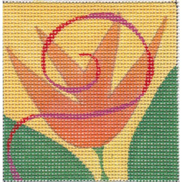 ZE630 Orange Tulip Square  3″ x 3″ 18 Mesh Zecca