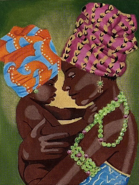 LL620	Mother and Child 10 x 13  18 Mesh Labors Of Love