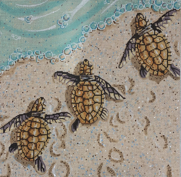 LL324 Three Baby Sea Turtles 12 x 12 18 Mesh Labors Of Love