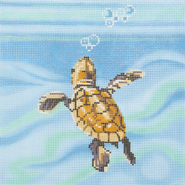 LL327 Baby Sea Turtle Swimming 6 x 6 18 Mesh Labors Of Love
