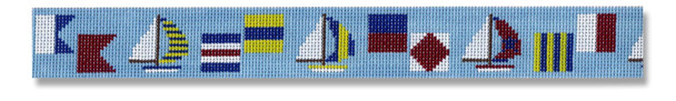 Belt 336 Sailboats with flag alphabet 35 x 1.25" 18 Mesh Keep Your Pants On