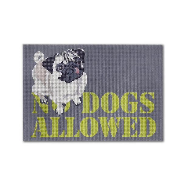 LRE-SS 09 No Dogs Allowed 10 x 7 18 Mesh Liora Manne CBK Designs