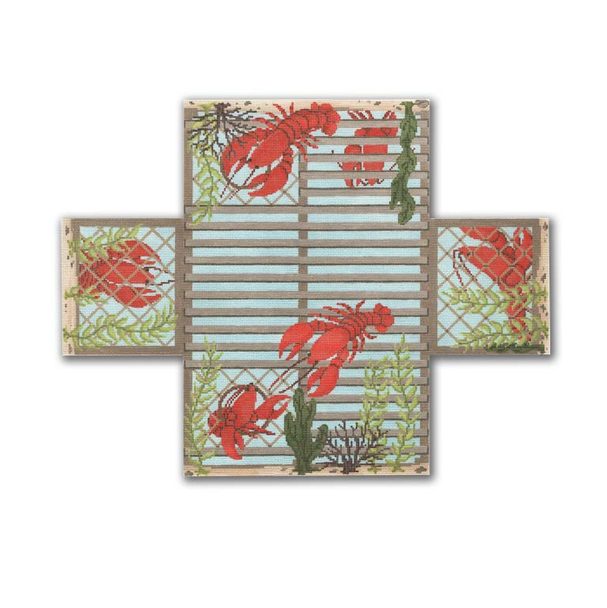 SA-DS 17 Lobster Trap - flat top 15.75 x 12.25 18 Mesh Door Stop   Starke Art Designs