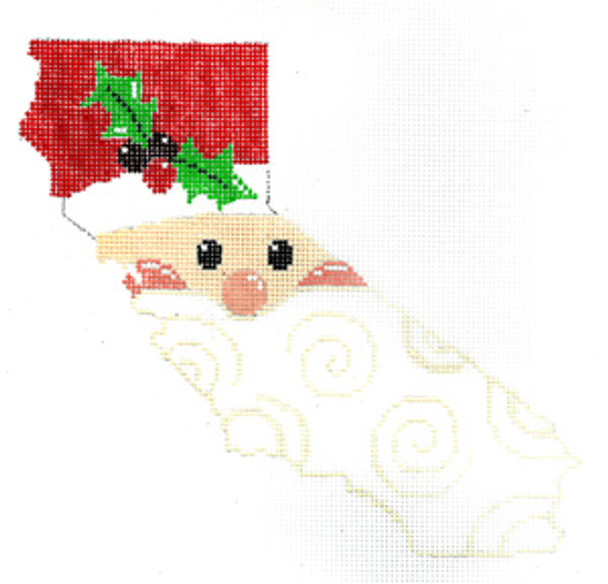 XO-206c California State Shaped Santa  6x6 18 Mesh The Meredith Collection