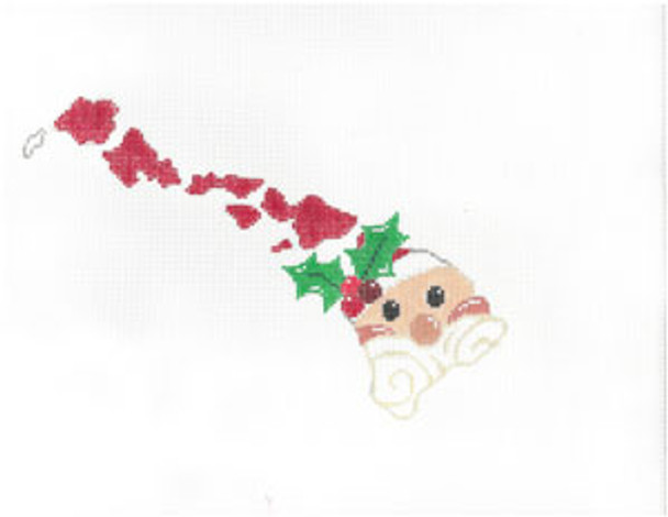 XO-206hi Hawaii State Shaped Santa 8 x 5 1/2  18 Mesh The Meredith Collection