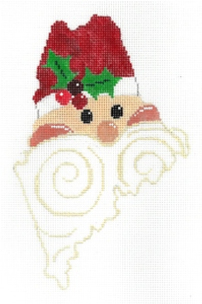 XO-206me Maine State Shaped Santa 6 1/2 x 4 1 /2 18 Mesh The Meredith Collection