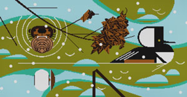 Edge of Appalachia -Winter HC-E405 18 x 9 1/2 18 Mesh Charley Harper