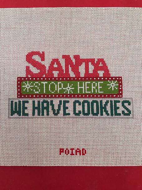 S-448	Santa Stop Here… Cookies	8 x 8	18 Mesh  The Point Of It All