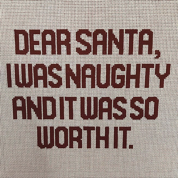 S-436	Dear Santa - Naughty but Worth it	8 x 8 13 Mesh  The Point Of It All