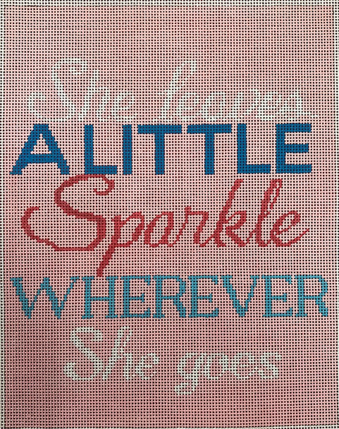 S-435	She Leaves a little Sparkle 10 x 10  13 Mesh  The Point Of It All