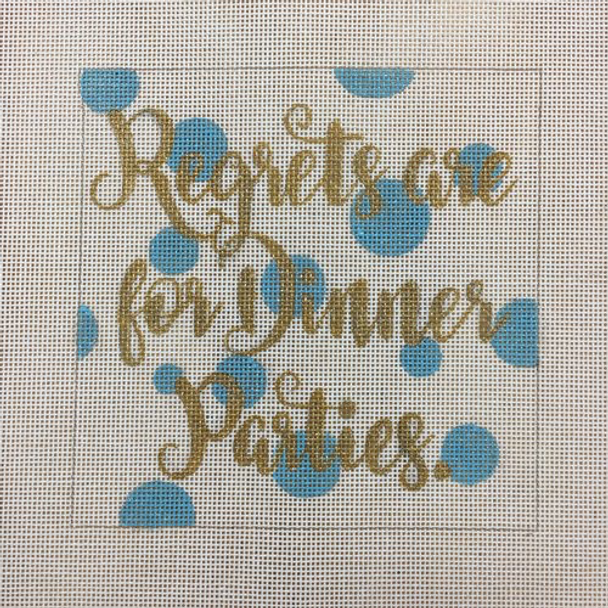 APBU11 Regrets are for Dinner Parties 18 mesh 5.5 x 5.5 A Poore Girl Paints