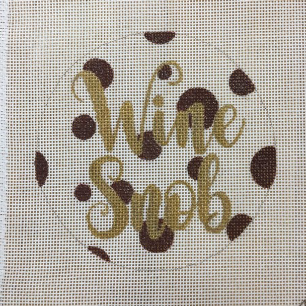 APBR01 Wine Snob 18 mesh 4.5” round A Poore Girl Paints