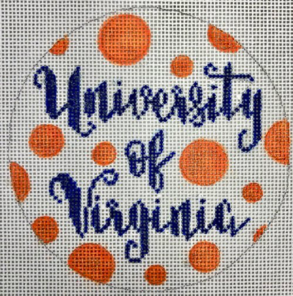 APCO43 Univ of Virginia 18 mesh 4.5” round A Poore Girl Paints