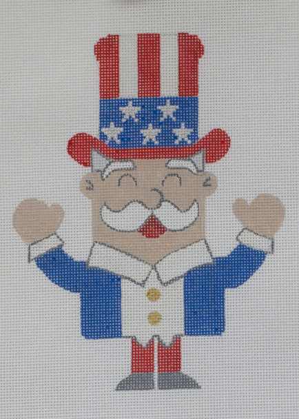 APPA03 Uncle Sam Peeble 18 mesh 5x 7 A Poore Girl Paints