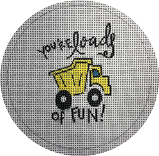 CM-01 You’re loads of fun 18 mesh 4.5” round Camilla Moss