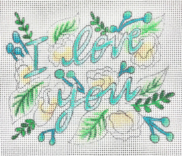 FVNP-05L I love you large 13 mesh 11 x 8.5 Flower & Vine