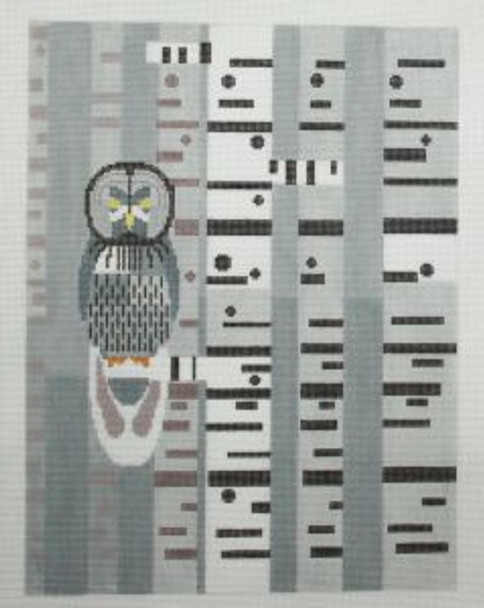 86993	Owl w/ birch trees 18m	9 x 12  RittenHouse Needlepoint