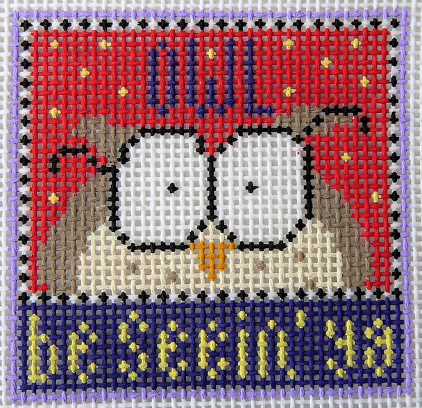 VS-06 Owl be Seen' ya 3" x 3" 18 Mesh Valerie Danish Love You More