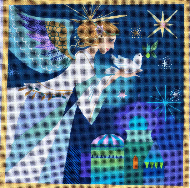 LH-02 Christmas Angel 9" x 9" 18 Mesh Love You More