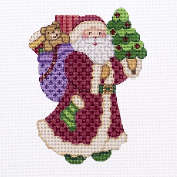 LO-5 Alexa Designs 18 Mesh 4-5" Shaped Santa