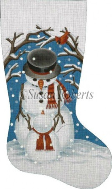 TTAXS420-13 Papa Snowman, stocking #13 Mesh 11¼” x 20” Susan Roberts Needlepoint