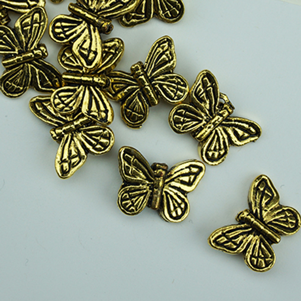 #MA-042 Golden Butterfly Metallic Accent Bead Sundance Designs