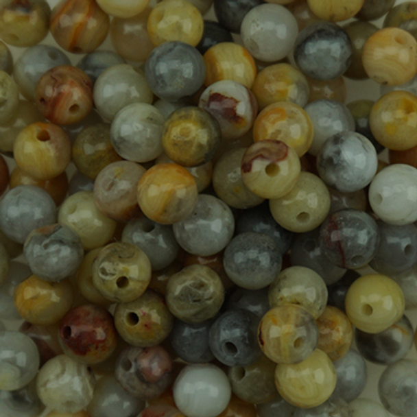 #BDS-GS108 Crazy Agate Gemstone Sundance Beads