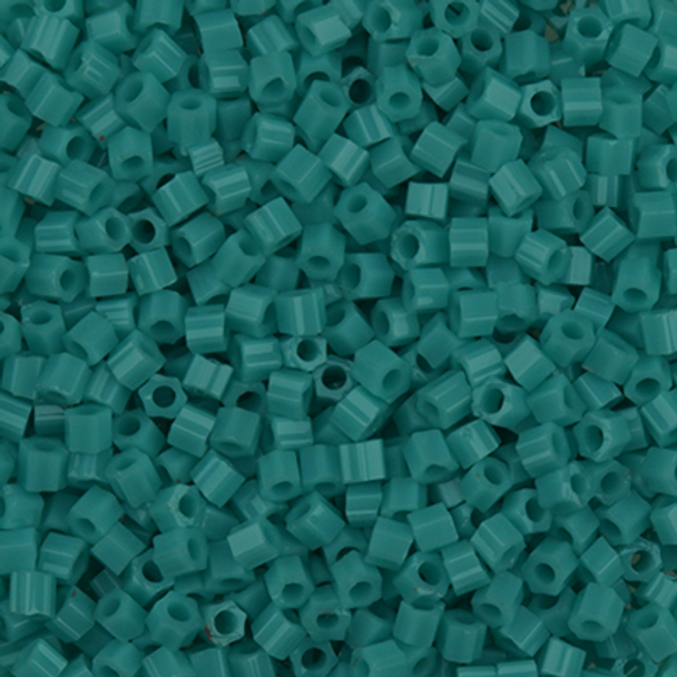 #BDS-H412D Size 14 Opaque Turquoise Hex Beads Sundance Designs