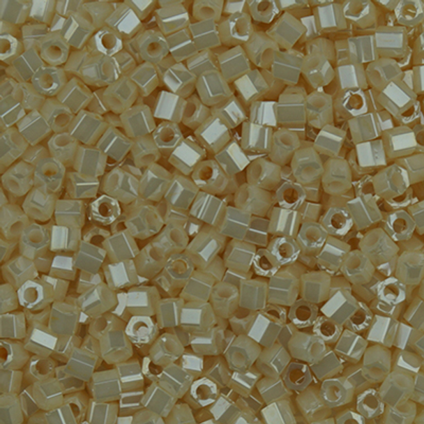 #BDS-H421A Size 14 Pearl Ivory Hex Beads Sundance Designs