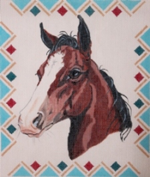 KL355 CHESTNUT COLT IN FRAME 12 x 14 18 Mesh KAMALA