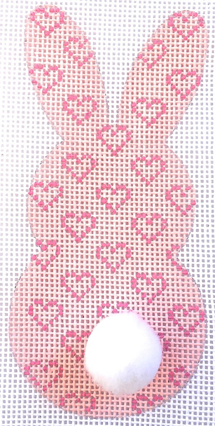 HB-331 Pink Bunny Tail 2 1⁄4 x 4 3⁄4 18 Mesh Stitch Guide Included Hummingbird Designs