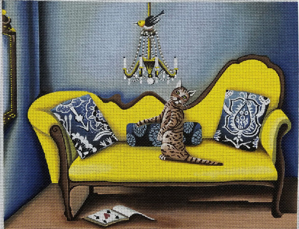 CN-1511 Return of the Finch  Cat 16 x 12 18 mesh CATHERINE NOLIN (PLD)