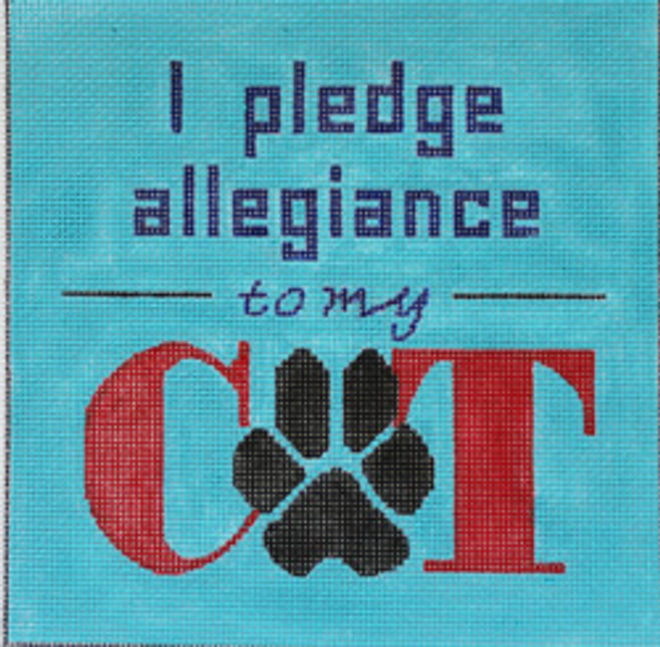 Ludw8116 I pledge allegiance to my cat 8 x 8 18 Mesh LAURIE LUDWIN (PLD)