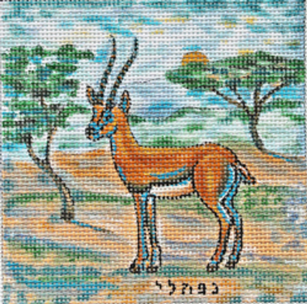MS120 NAPHTALIE -- elk 4 x 4 18 Mesh TRIBE OF ISRAEL WITHOUT HEBREW NAME Marcia Steinbock