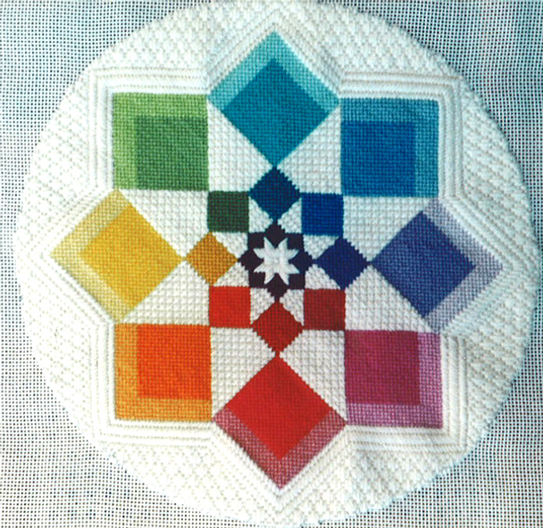 523 Rainbow Point to Point * 13 Mesh 14 x 14 Jane Nichols Needlepoint