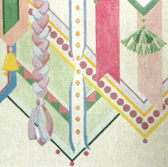 552 Scarves & Ribbons	14 x 14	13 Mesh Jane Nichols Needlepoint