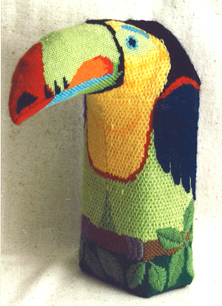 601 Toucan Brick 13 Mesh Jane Nichols Needlepoint Shown Finished