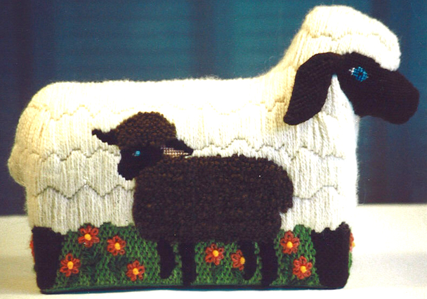 603 Sheep & Lamb Brick *	13 Mesh Jane Nichols Needlepoint Shown Finished