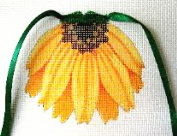 1618 Brown Eyed Susan 5 x 5 13 Mesh Flower Apron Jane Nichols Needlepoint