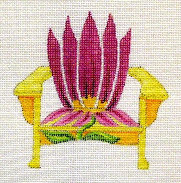 713	 Daisy Adirondack 5 x5 18 Mesh Flower Chair Jane Nichols Needlepoint