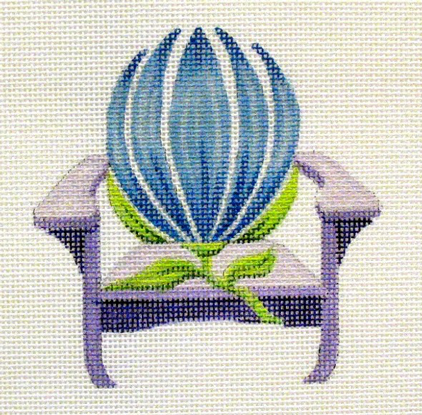 717	Hyacinth Adirondack 5 x5 18 Mesh Flower  Chair Jane Nichols Needlepoint