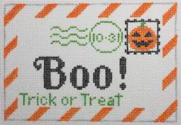 RD 111 Mini Halloween Letter 18M 3.5"x5.5" Rachel Donley Needlepoint Designs 