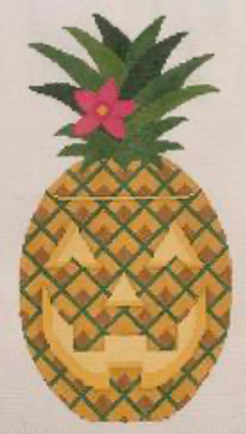 RD 072 Pineapple Jack O Lantern 13M 12"x6 Rachel Donley Needlepoint Designs