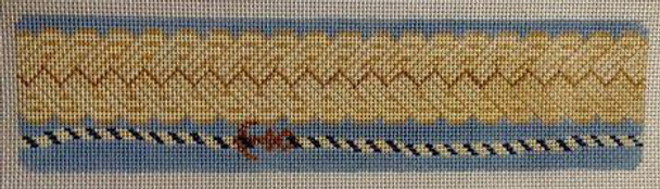 RD 024 Nautical Ropes on Blue 18M 9"x2.5" Bracelet Rachel Donley Needlepoint Designs 