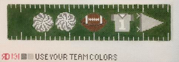 RD 131 Gameday Bracelet 18M Ready to stitch in your team colors  Rachel Donley Needlepoint Designs 