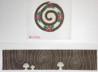 RD 056 Yule Log Cake 13M 6"x4"x19""Rachel Donley Needlepoint Designs