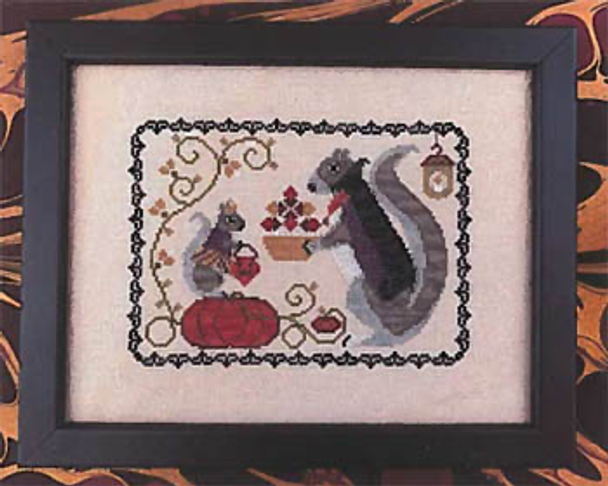 Halloween Squirrel Stitch Count 129 x 93 by Blue Flower, The 19-2264 w YT