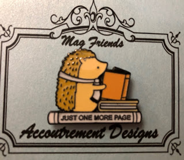 Animal Hedgehog Reading – just one more page Magnet Accoutrement Designs