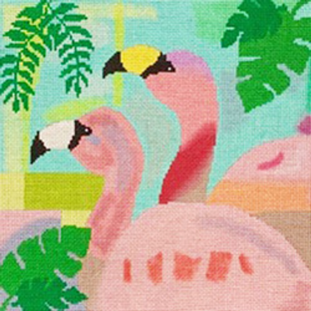 50014	VICT	2 flamingos socializing	10 x 10	13 Mesh Patti Mann