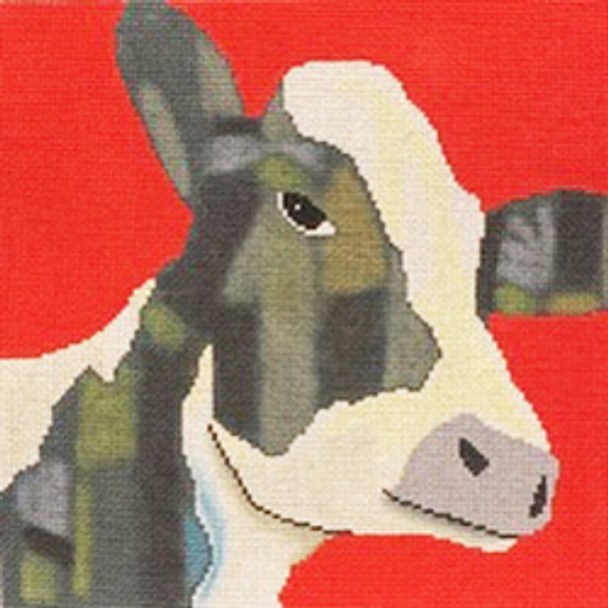 50004	VICT	Cow on red	10 x 10	13  Mesh Patti Mann